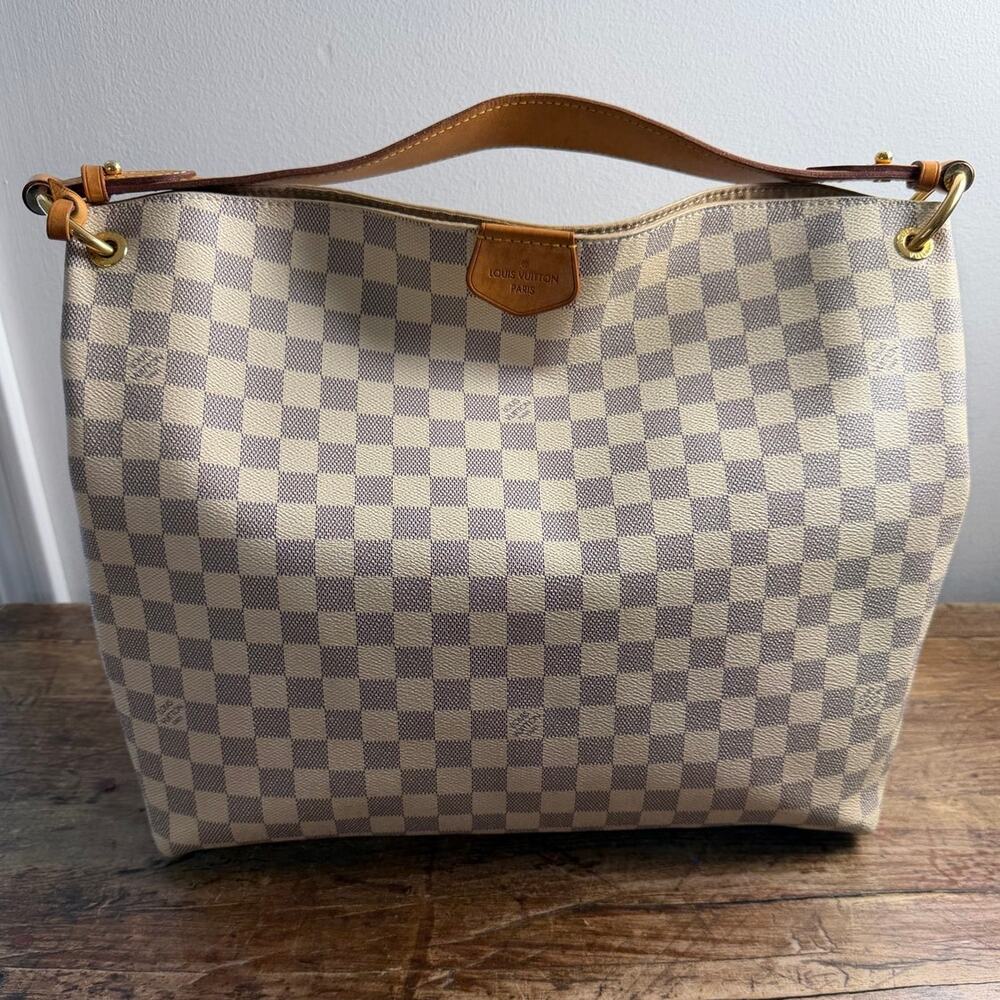 Louis Vuitton Authentic 100% Graceful hobo Damier Azur Bag